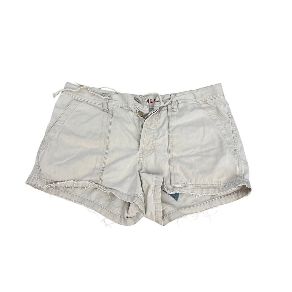 Vintage Abercrombie Fitch Distressed Cutoff Y2K Shorts Cream